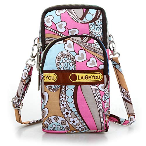 Fashion Women Girls Neutral Nylon Students Outdoor Sports Arm Bag Phone Bag Shoulder Bag