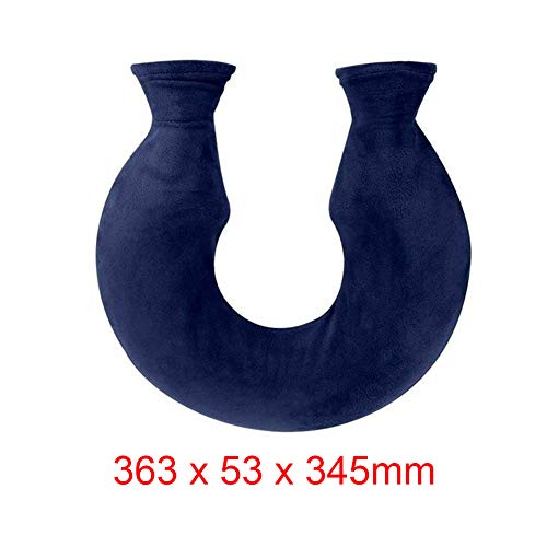 Fayeille Botella Agua Caliente Invierno Protección para el Cuello Regalo Viaje Forma casera A Prueba Fugas Portátil Antideslizante Mantenga el Hombro cálido Ali del Dolor PVC(Rojo)