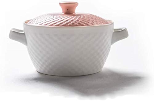 FCYQBF Cuencos de Cereales Cuenco de arroz Cuenco Redondo Cuenco de cerámica japonés y Coreano Utensilios de Cocina Huevo al Vapor para niños Desayuno Cuenco de gachas con Tapa Cuenco