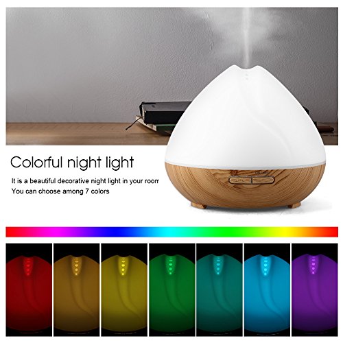 Fdit WiFi Smart Aroma Difusor ultrasónico humidificador APP LED temporizador Home control por voz difusor de aroma, EU-PLUG