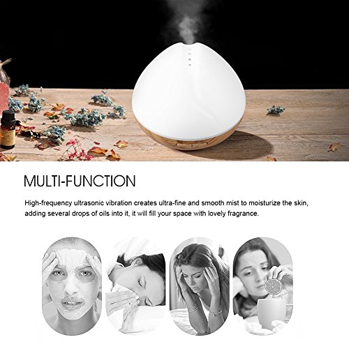 Fdit WiFi Smart Aroma Difusor ultrasónico humidificador APP LED temporizador Home control por voz difusor de aroma, EU-PLUG