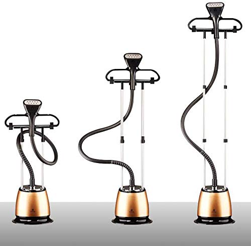 FEE-ZC Inicio Vaporizador de Ropa, Vaporizador de Ropa 2000W Potente, Colgador de Ropa Colgante portátil Planchado Vertical, Dorado