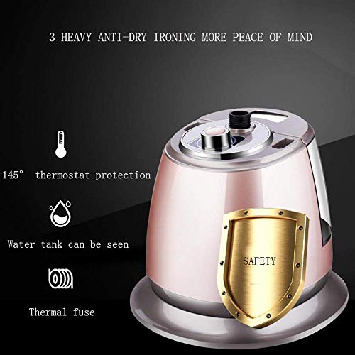 FEE-ZC Inicio Vaporizador de Ropa, Vaporizador de Ropa 2000W Potente, Colgador de Ropa Colgante portátil Planchado Vertical, Dorado