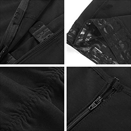 FeelinGirl Mujer Faja Reductora con Cinta Ajustable Corsé Bustier Ajustable Cremallera Shapewear Corset Waist Trainer Negro S/Talla 34-36