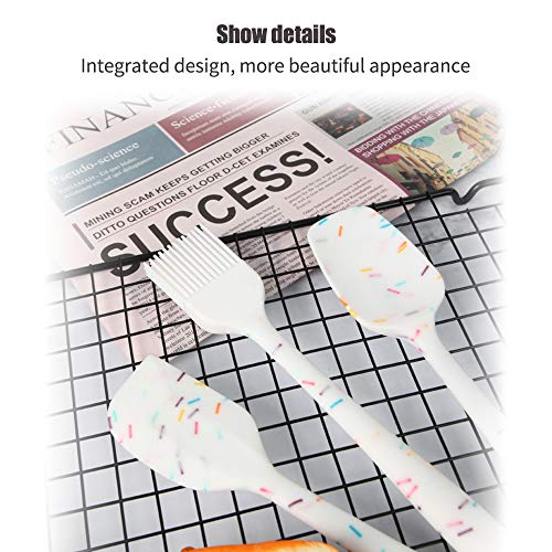 feihao Espátula de Silicona, Cocina Gadget y Herramientas para Hornear, Protección del Medio Ambiente, No Tóxico,Resistente al Calor, Antiadherente, 6 Piezas