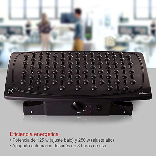 Fellowes 8070901 Reposapiés, Microfibra, Negro, 15 x 41.5 x 24.6cm
