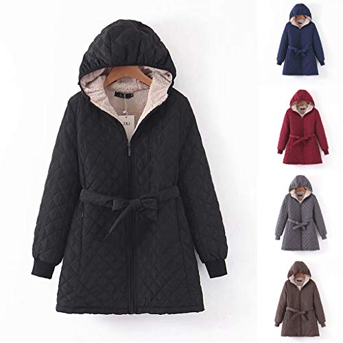 Felpa Suéter Tops de Manga Larga Ropa Mujer Otoño Invierno Ofertas 2019 Sudadera con Capucha de Bolsillo de Cremallera de Felpa de Moda para Mujer Chaquetas Largas Abrigo de Abrigo