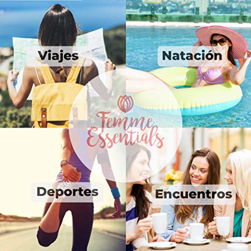 Femme Essentials Copa Menstrual + Bolsa de Algodón | 100% de Silicona Hipoalergénica para Uso Médico | Ecológica, Segura, Cómoda y Higiénica | Tamaño: Grande | Color: Rosa