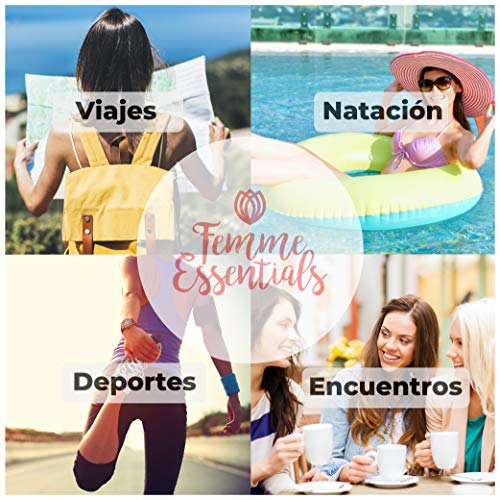 Femme Essentials Copa Menstrual + Caja de Almacenamiento Esterilizadora + Bolsa de Algodón | 100% de Silicona Hipoalergénica | Ecológica, Segura, Cómoda y Higiénica | Tamaño: Grande |Color: Rosa