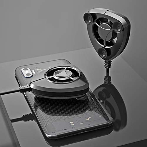 Fendysey Protección contra sobrecalentamiento con Cable de Datos USB de 2 m Disipador de Calor de Alta Velocidad Enfriador de teléfono móvil, disipador de Calor de computadora(Black)