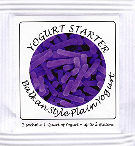Fermento para Yogur - Paquete de 3 bolsitas cultivo liofilizado para Balkan Estilo Yogur