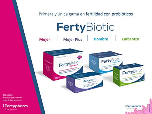 FERTYBIOTIC Mujer | Complemento Vitamínico para el Embarazo con Ácido fólico, Vitamina D y Probióticos | Para Aumentar la Fertilidad Femenina y Quedarse Embarazada | 30 Sobres