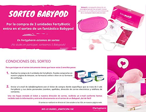 FERTYBIOTIC Mujer | Complemento Vitamínico para el Embarazo con Ácido fólico, Vitamina D y Probióticos | Para Aumentar la Fertilidad Femenina y Quedarse Embarazada | 30 Sobres