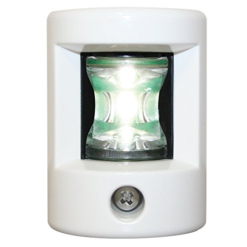 Feu de poupe latérale 135°, lumière LED blanche 12-15V & 0,5W, montage à la verticale, visibilité jusqu'à 2NM, couleur blanche