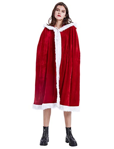 Feynman Capa de Navidad Falda Roja Ropa Disfraces de Fiesta XL