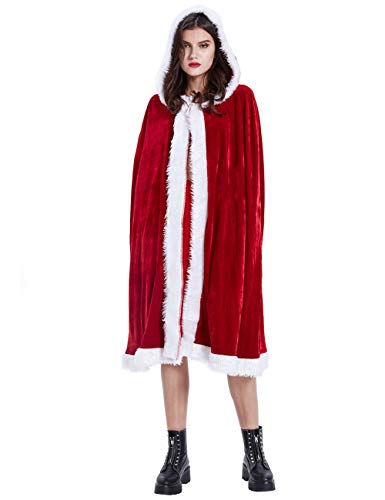 Feynman Capa de Navidad Falda Roja Ropa Disfraces de Fiesta XL