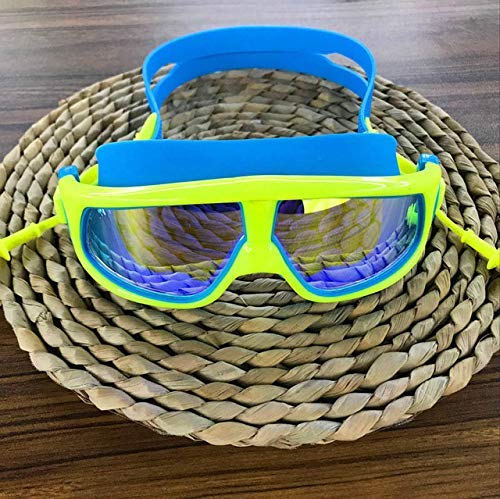 FFSM - Gafas de natación para niños y niñas, niños y adolescentes de 3 a 15 años, con antivaho e impermeables, lentes de protección, color rojo plm46, Azul