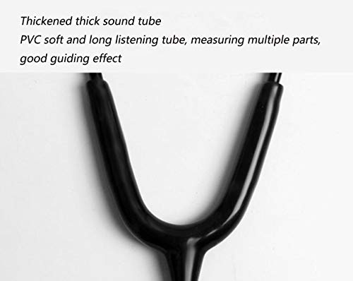 FGSJEJ Estetoscopio hogar Acero Inoxidable, Solo Auricular Portable, la Cabeza de la aleación, Tubo de Caucho de Silicona Natural, Tapones de Silicona, la Calidad de Sonido Clear