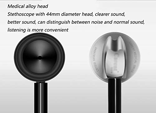 FGSJEJ Estetoscopio hogar Acero Inoxidable, Solo Auricular Portable, la Cabeza de la aleación, Tubo de Caucho de Silicona Natural, Tapones de Silicona, la Calidad de Sonido Clear