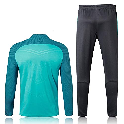 FHUA Traje Entrenamiento de fútbol Club de Adulto Camiseta de la Juventud de Manga Larga y Pantalones de Jogging BreathableTop QL0413 Traje Chándales Deportivos de Fútbol (Size : S)