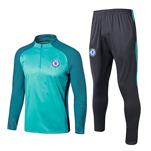FHUA Traje Entrenamiento de fútbol Club de Adulto Camiseta de la Juventud de Manga Larga y Pantalones de Jogging BreathableTop QL0413 Traje Chándales Deportivos de Fútbol (Size : S)