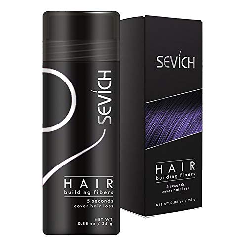 Fibras Capilares, con Queratina Natural, Probado por Dermatólogos, Para diferentes Tonos de pelo, Construcción de Cabello, Fibras Naturales, Alopecia, Calvicie 25gr. (NEGRO)