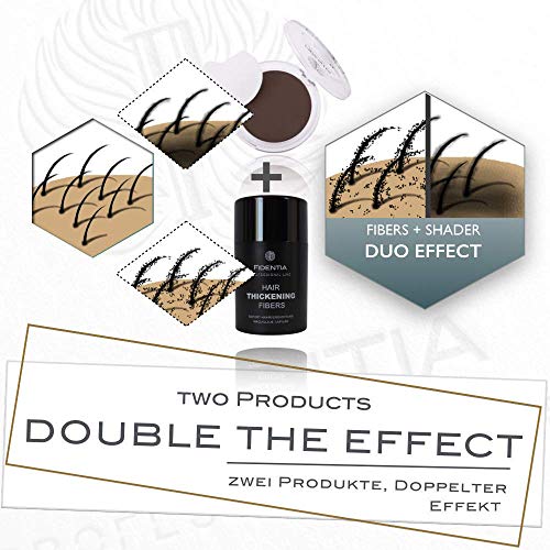 Fidentia - Fibras capilares reconstructoras y ocultador de alopecia | Dúo eficaz de Fidentia 2-en-1 | La combinación más eficaz para ocultar la pérdida del cabello