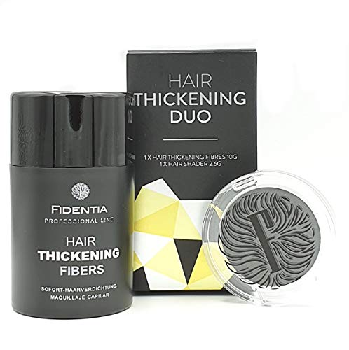 Fidentia - Fibras capilares reconstructoras y ocultador de alopecia | Dúo eficaz de Fidentia 2-en-1 | La combinación más eficaz para ocultar la pérdida del cabello