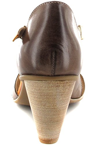 Fidji - Sandalias de Vestir de Piel para Mujer marrón/Naranja, Color, Talla 42