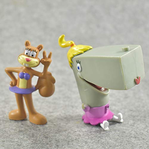 Figura de acción de Bob Esponja Juguetes muñecas Set colección de Modelos de PVC (12 Piezas)