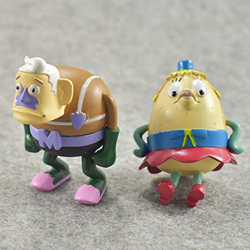 Figura de acción de Bob Esponja Juguetes muñecas Set colección de Modelos de PVC (12 Piezas)