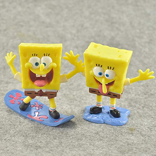 Figura de acción de Bob Esponja Juguetes muñecas Set colección de Modelos de PVC (12 Piezas)