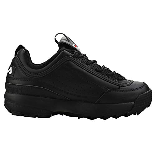 Fila Disruptor II - Zapatillas deportivas para mujer, Negro (Negro/Blanco/Rojo), 36.5 EU