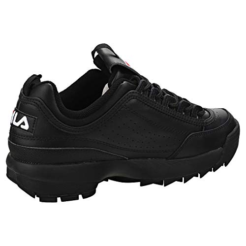 Fila Disruptor II - Zapatillas deportivas para mujer, Negro (Negro/Blanco/Rojo), 36.5 EU
