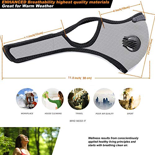 Filtro de carbón activado | antipolvo y antipolen bicicleta moto deporte running