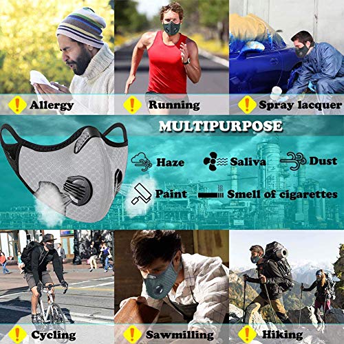 Filtro de carbón activado | antipolvo y antipolen bicicleta moto deporte running