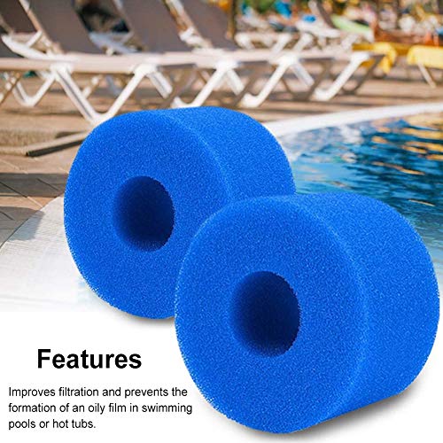 Filtro de Espuma para Piscina, 4 Cartuchos de Esponja de Filtro para Intex S1, Esponja Espumosa Esponja de Limpieza, para Hidromasaje, Piscina, SPA