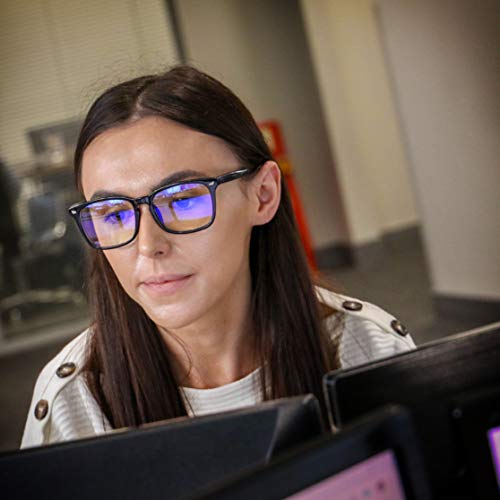 Filtro de luz azul gafas de lectura | Protege los ojos de los rayos azules y UV | Reduce la fatiga ocular, dolores de cabeza y fatiga | Protección de pantalla para computadora y teléfono | Pukkr