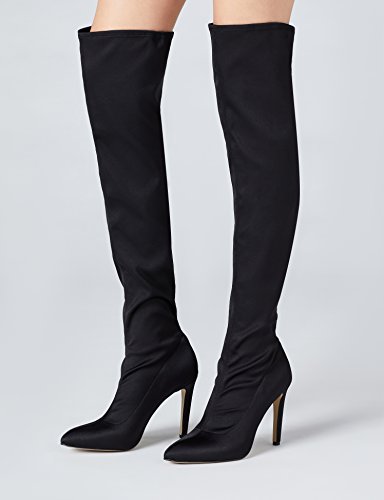 find. Botas de Tacón por Encima de la Rodilla Stretch Mujer, negro, 37