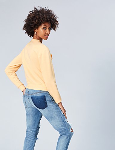 find. Sudadera con Volante para Mujer , Naranja (Fondant), 42 (Talla del Fabricante: Large)