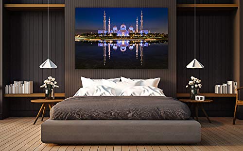 Fineart XXL Foto hasta 210 cm de ancho, cuadro de pared Abu Dhabi Sheich Zayed mezquita, en diferentes modelos, Impresión de obras de arte en soporte Dibond, 70 x 50cm