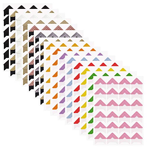 FineGood - 15 hojas de pegatinas de papel autoadhesivas para álbum de recortes, diario, organizador personal, cuaderno,14 colores