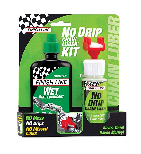 Finish Line NoDripChainLuber Combo 120 ml Wet Lube Mantenimiento, Unisex Adulto, Multicolor, Talla única