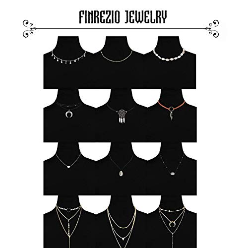 Finrezio 12 Piezas Gargantilla Concha De Estrella Gargantillas Hechas a Mano Bohemio Marrón Oscuro Gargantillas De Cuero Conjunto De Collares De Oro para Mujeres Adolescentes