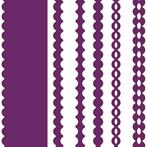 Fiskars Tijeras Decorativas, para cortar diseños en forma de onda, para diestros y zurdos, Negro/Lila, 1003850