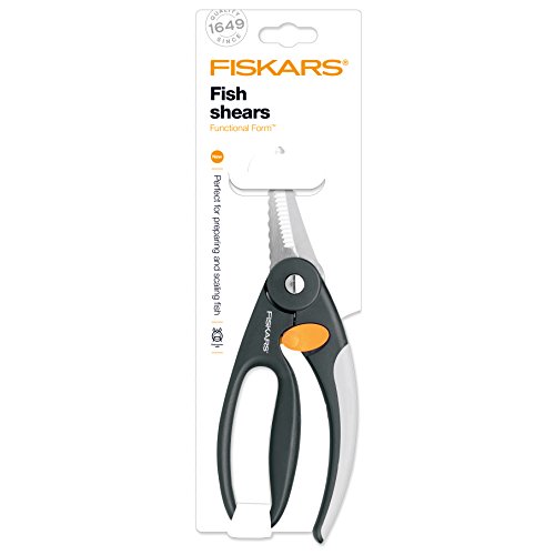 Fiskars Tijeras para pescado, Longitud total: 22 cm, Acero de calidad/Plástico, Functional Form, 1003032