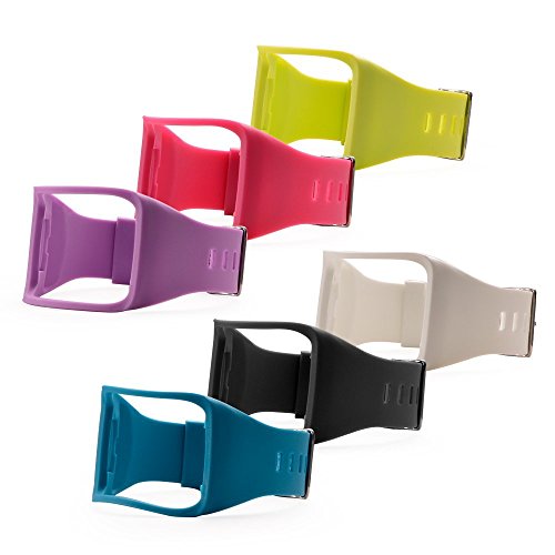 Fit-power Samsung Galaxy Gear S R750 Pulsera de repuesto de reloj inteligente inalámbrico con hebilla de seguridad, Pack of 6