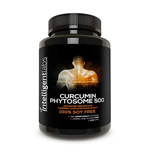 Fitosoma Curcumina Meriva de 500 mg, 2900% mejor absorción que la curcumina de cúrcuma normal, 100% sin soja, 120 cápsulas por bote