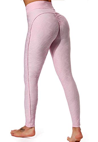 FITTOO Leggings Mallas Mujer Pantalones Deportivos Yoga Alta Cintura Elásticos y Transpirables1500#3 Azul Claro Extra Grande