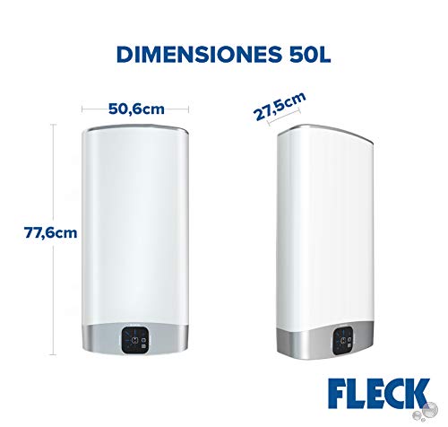 Fleck Duo 5 -  Termo Eléctrico Ultra Compacto, Eficiencia B B M, 50 l